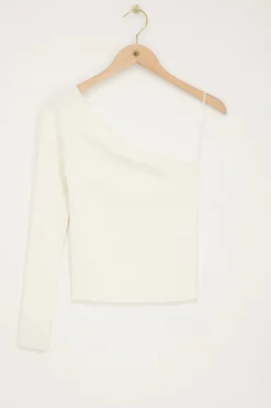 Witte One-shoulder Top