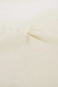 Witte One-shoulder Top Met Gedraaid Effect