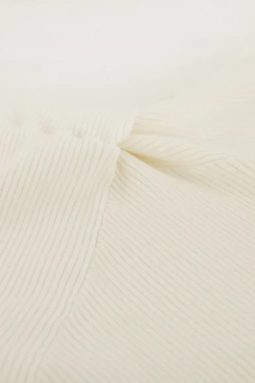 Witte One-shoulder Top Met Gedraaid Effect