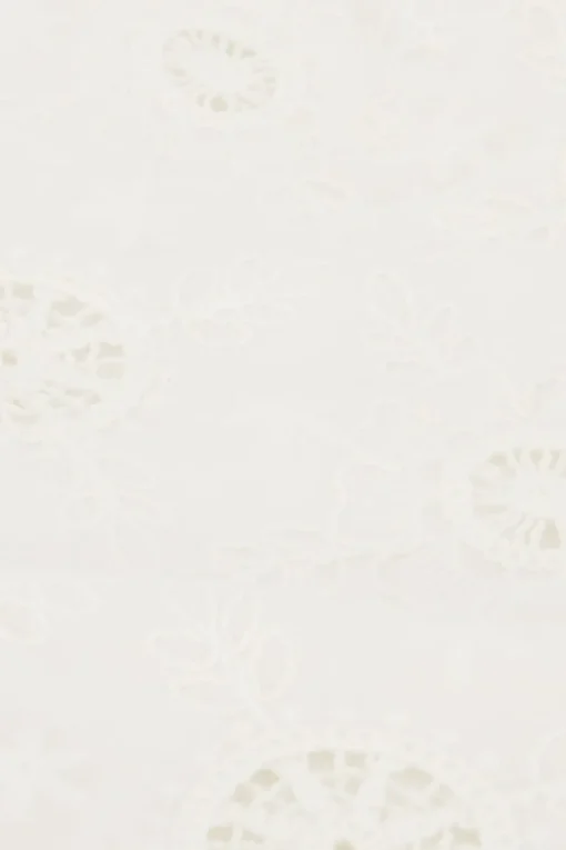 Witte One-shoulder Top Met Embroidery