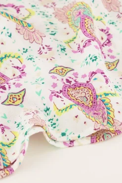 Witte Rok Met Gekleurde Boho Print