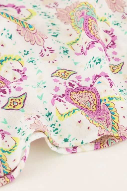 Witte Rok Met Gekleurde Boho Print
