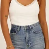 Witte Singlet Met Kant