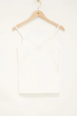 Witte Singlet Met Kant