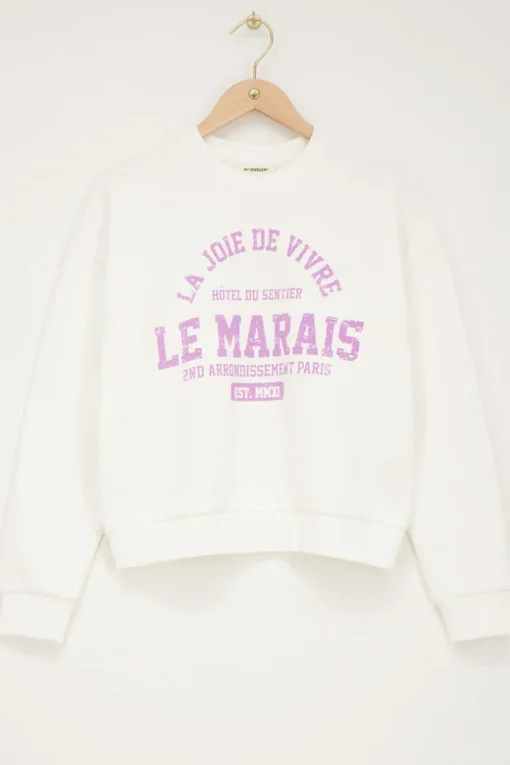 Witte Sweater Le Marais