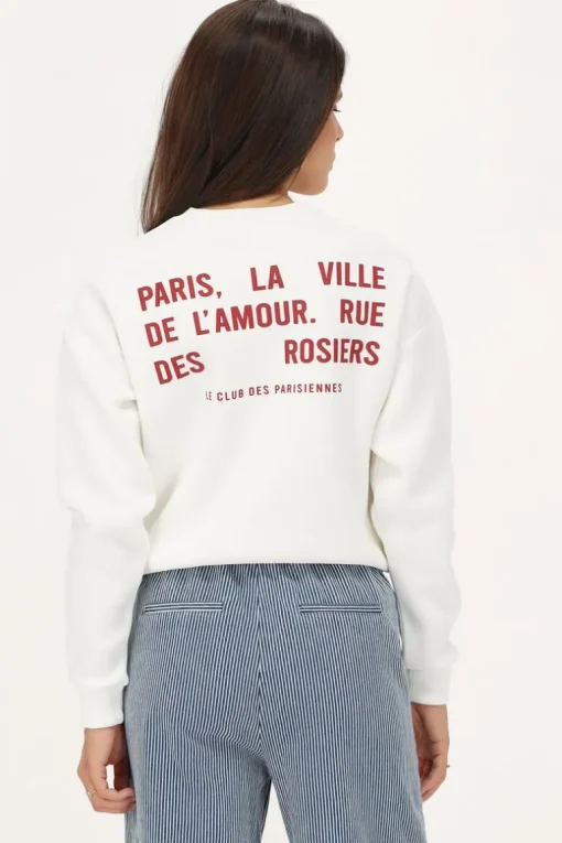 Witte Sweater "Paris La Ville"