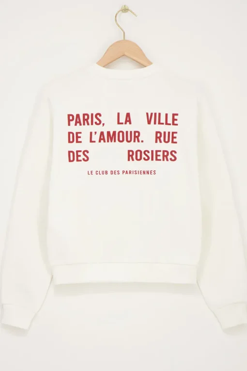 Witte Sweater "Paris La Ville"