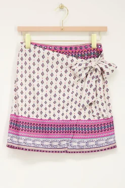 Witte Wikkelrok Met Print En Munten