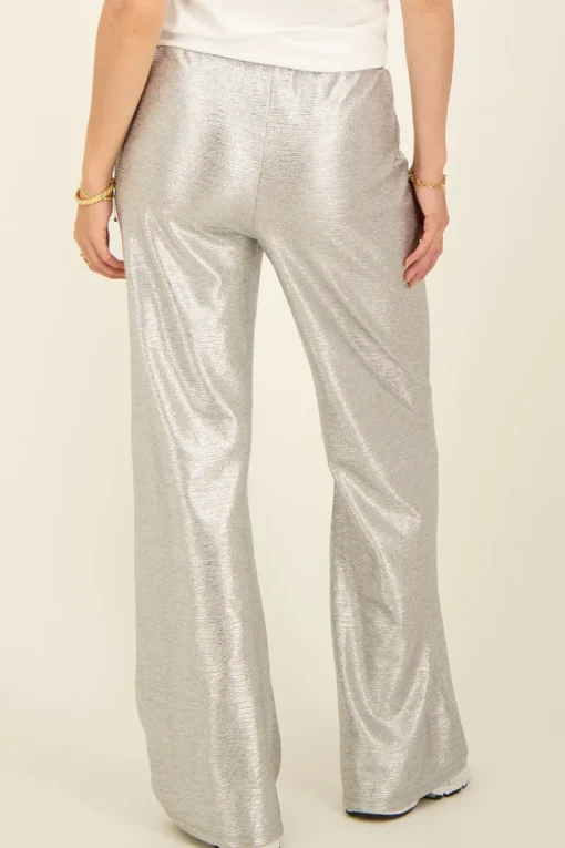 Zilveren Broek Wide Leg