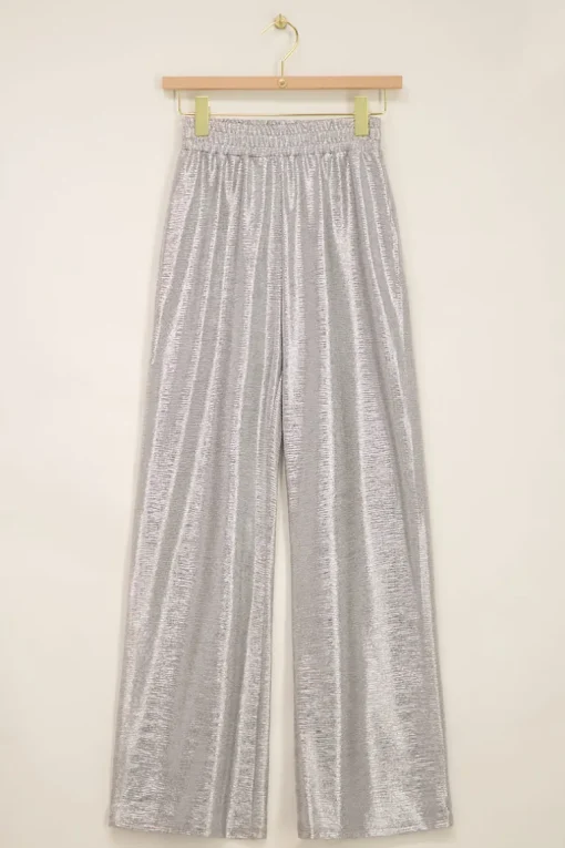 Zilveren Broek Wide Leg