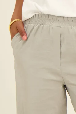 Zilveren Broek Wijde Pijpen Met Zakken