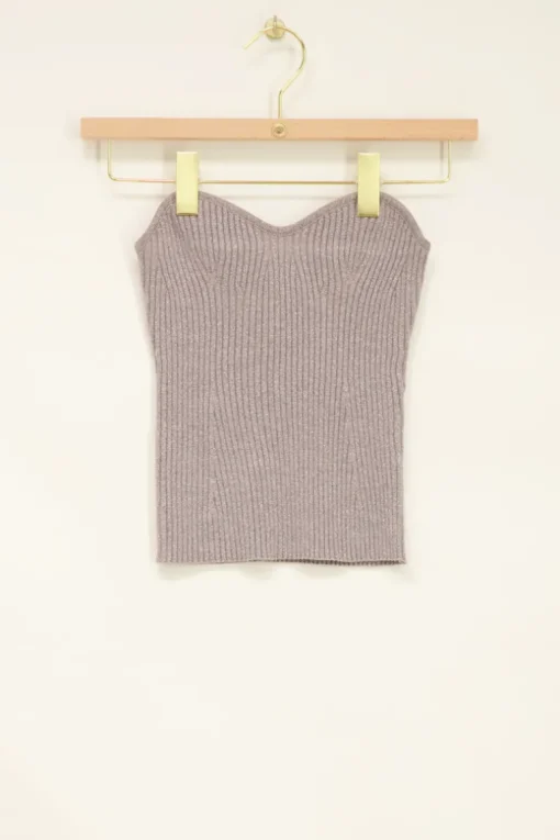 Zilveren Corset Top Met Lurex