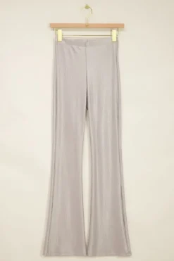 Zilveren Flared Broek