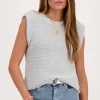 Zilveren Lurex Spencer Met Schoudervulling