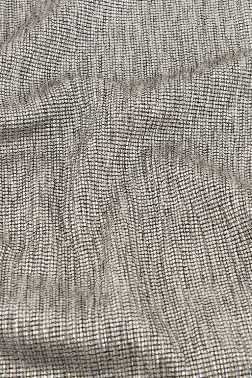 Zilveren Metallic Jurk Met Overslag En Pofmouwen
