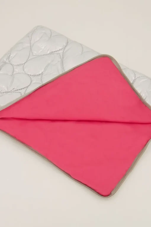 Zilveren Metallic Laptop Hoes Met Hartjes Patroon