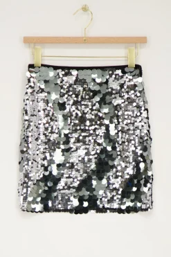 Zilveren Mini Rok Met Pailletten