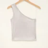 Zilveren One-shoulder Top