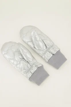 Zilveren Wanten Met Padded Hartjes