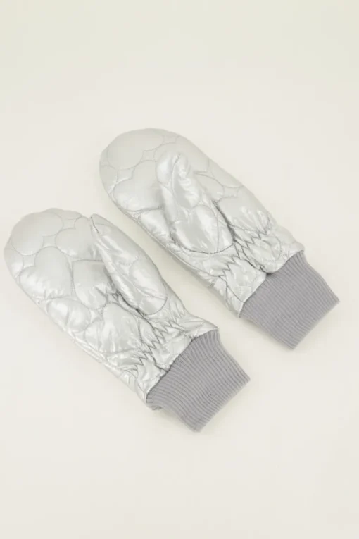 Zilveren Wanten Met Padded Hartjes