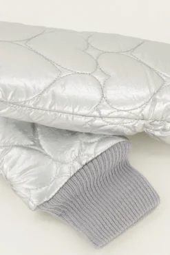 Zilveren Wanten Met Padded Hartjes