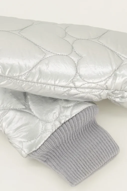 Zilveren Wanten Met Padded Hartjes
