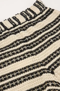 Zwart En Beige Short Crochet