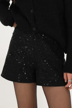 Zwart Short Met Pailletten