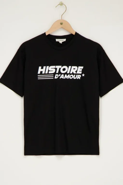 Zwart T-shirt "Histoire D'amour"