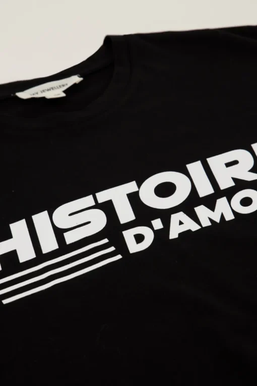 Zwart T-shirt "Histoire D'amour"