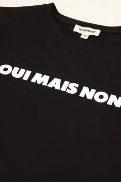 Zwart T-shirt Oui Mais Non