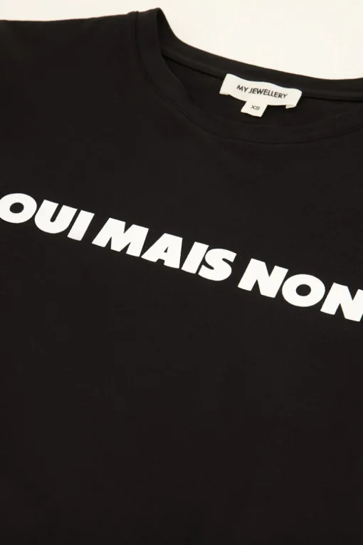 Zwart T-shirt Oui Mais Non