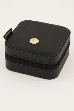 Zwart Vierkant Sieraden Etui