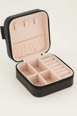 Zwart Vierkant Sieraden Etui
