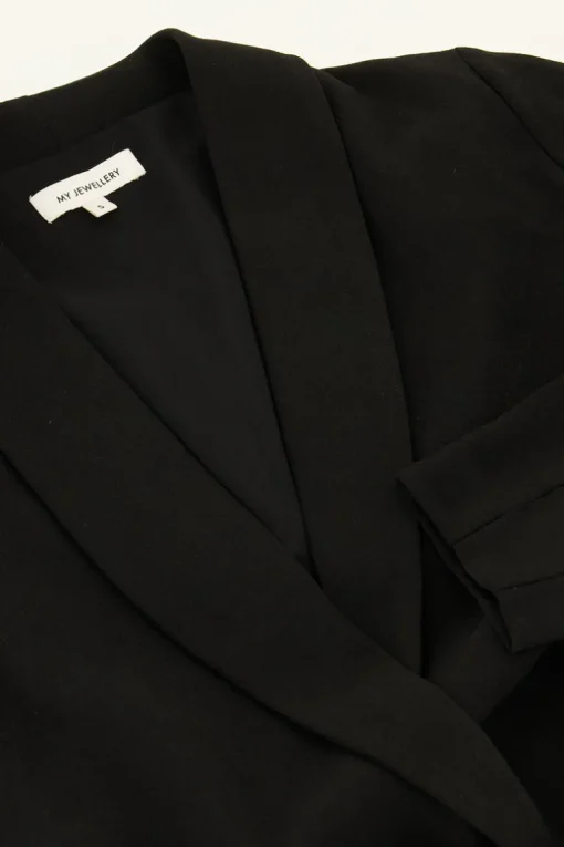 Zwarte Blazer Wikkeljurk
