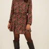 Zwarte Blouse Met Gekleurde Paisley Print & Smock