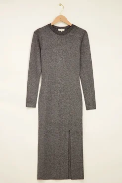 Zwarte Bodycon Jurk Met Zilveren Lurex