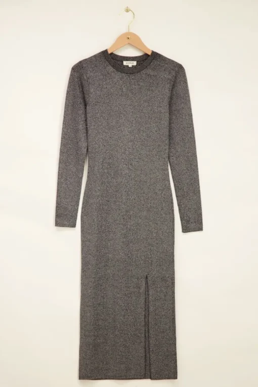 Zwarte Bodycon Jurk Met Zilveren Lurex