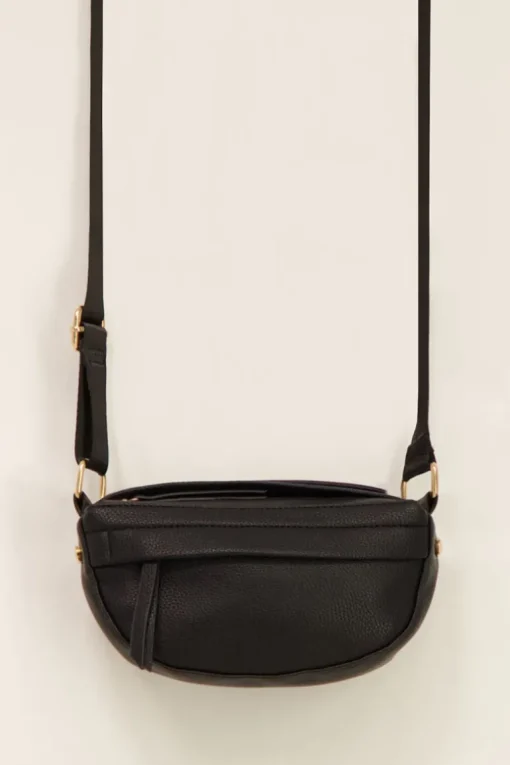 Zwarte Crossbody Tas Met Extra Vak