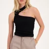 Zwarte Cut-out Top