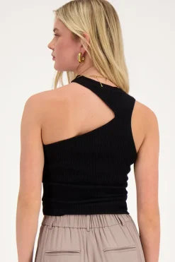 Zwarte Cut-out Top