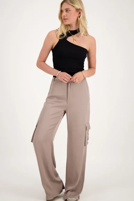 Zwarte Cut-out Top