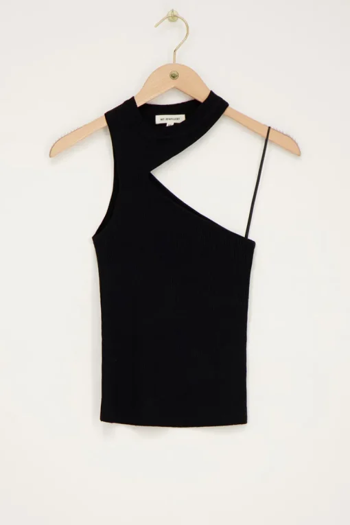 Zwarte Cut-out Top