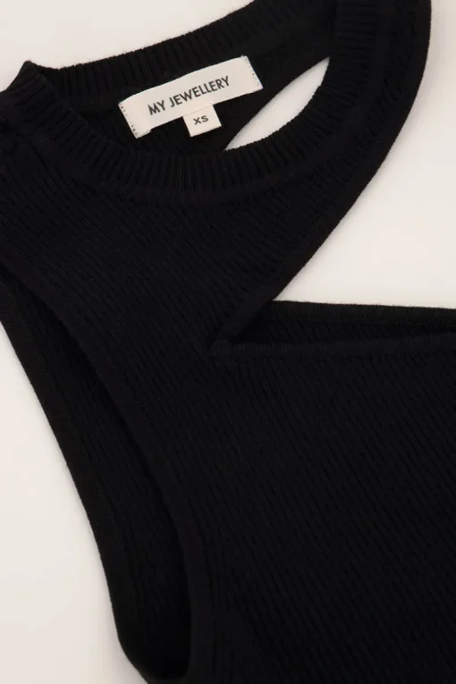 Zwarte Cut-out Top