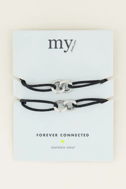 Zwarte Forever Connected Armband