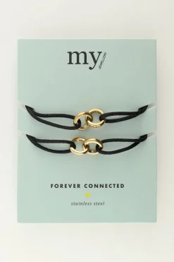Zwarte Forever Connected Armband