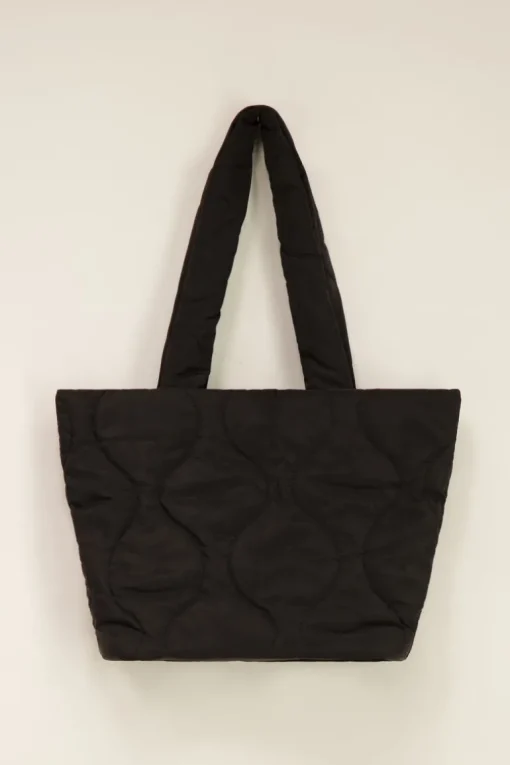 Zwarte Gewatteerde Shopper
