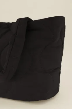 Zwarte Gewatteerde Shopper