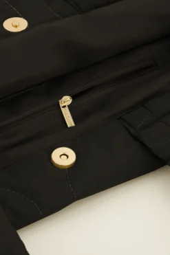 Zwarte Gewatteerde Shopper