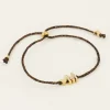 Zwarte Initial Armband